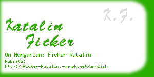 katalin ficker business card